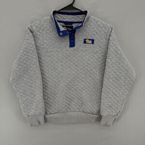 G-III 4Her Pitt Panthers Quilted Fleece Pullover Sweatshirt 1/4 Snap Womens M